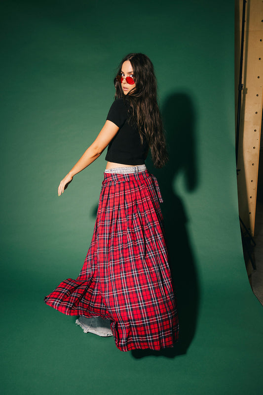 Bad Influence Pleated Skirt Belt