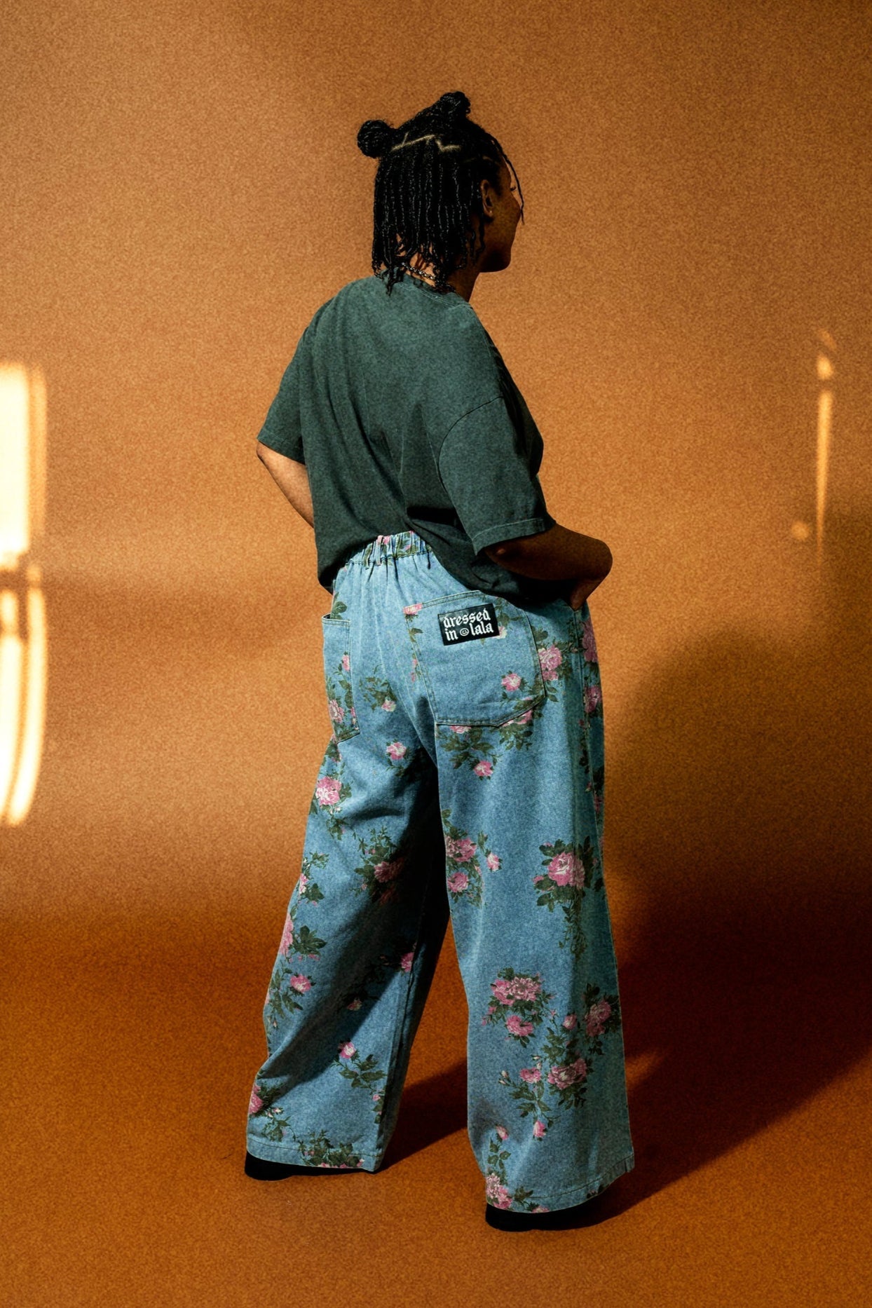 90s Throwback Floral Wide Leg Denim - Dressed in Lala