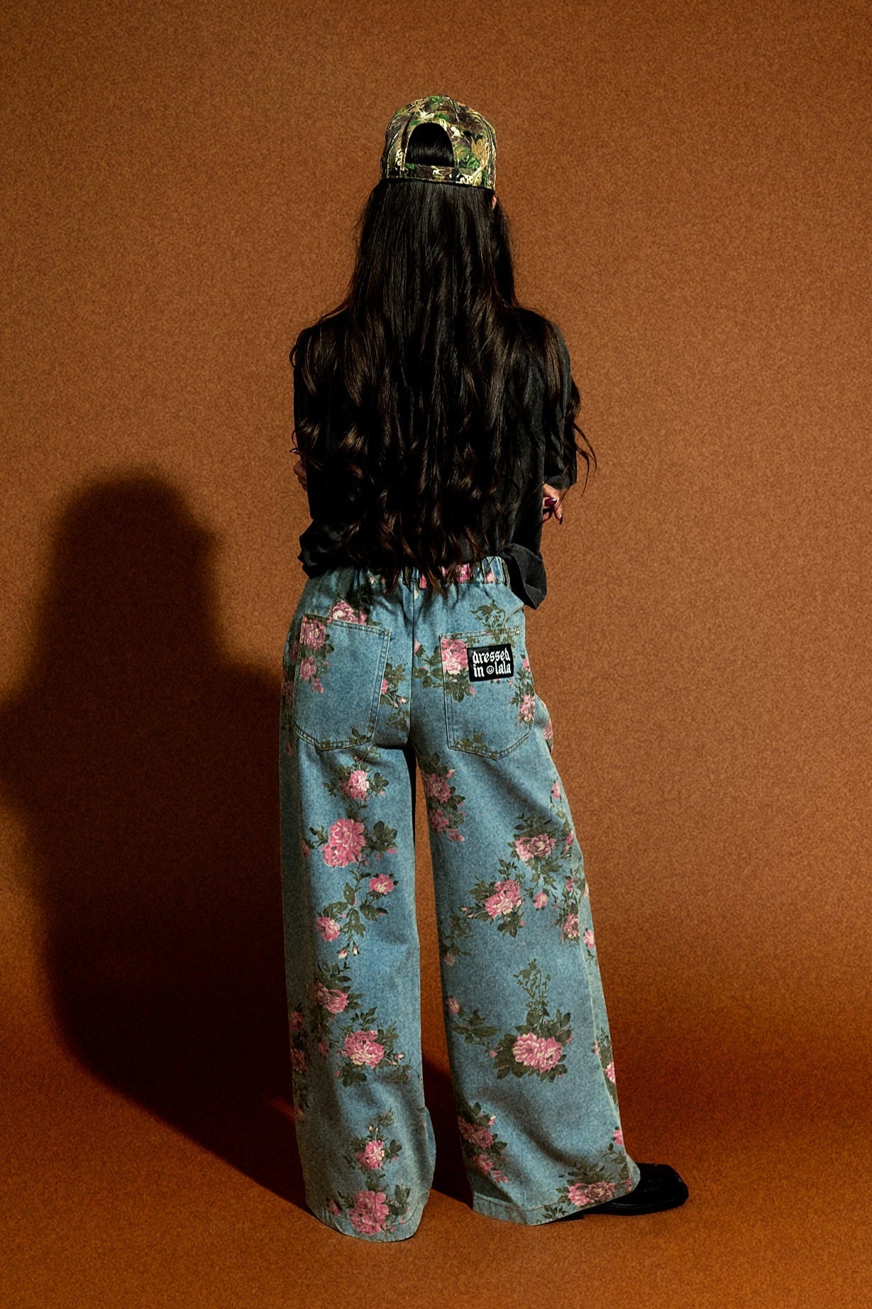 90s Throwback Floral Wide Leg Denim - Dressed in Lala
