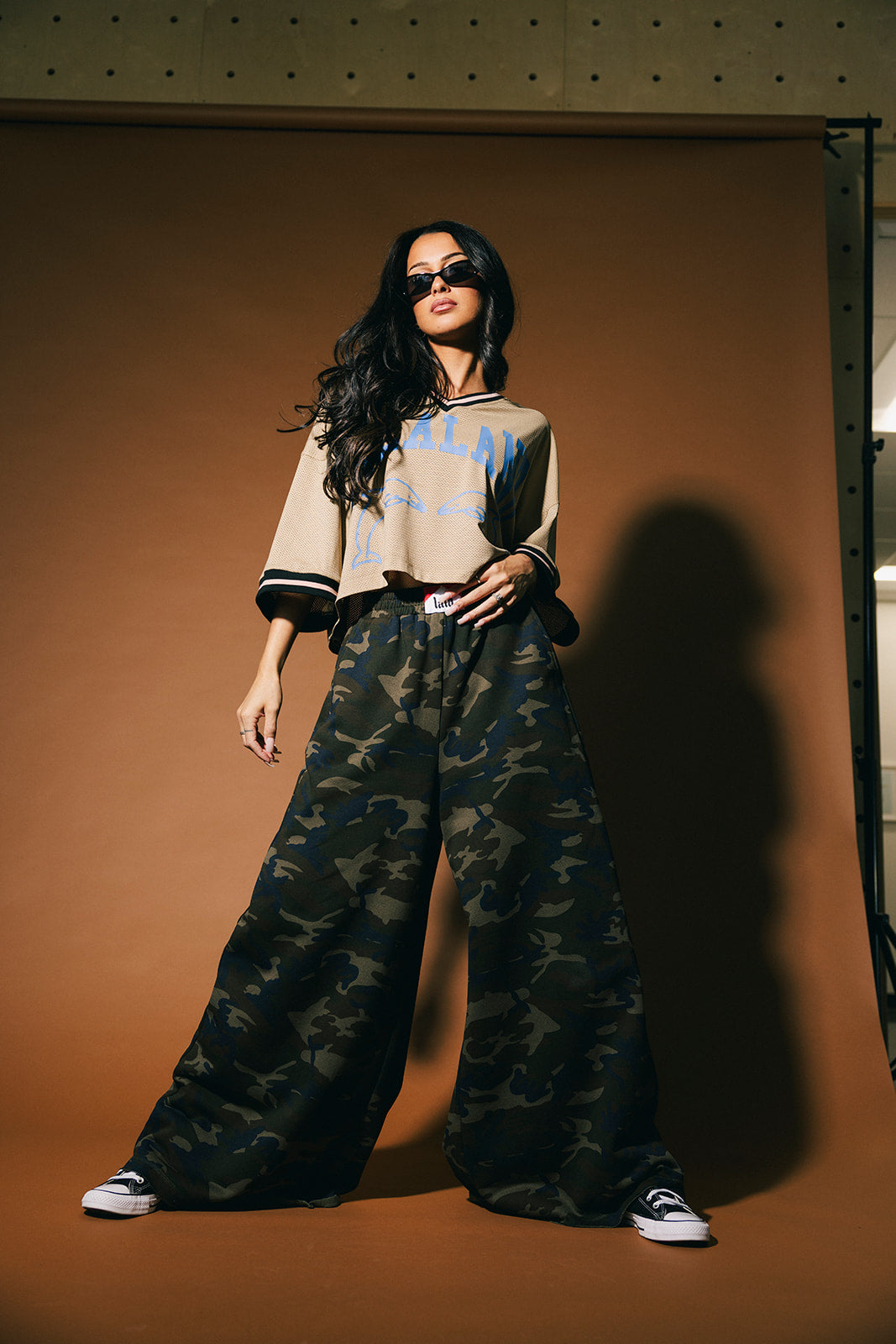 Rebel Heart Camo Wide Leg Sweatpants