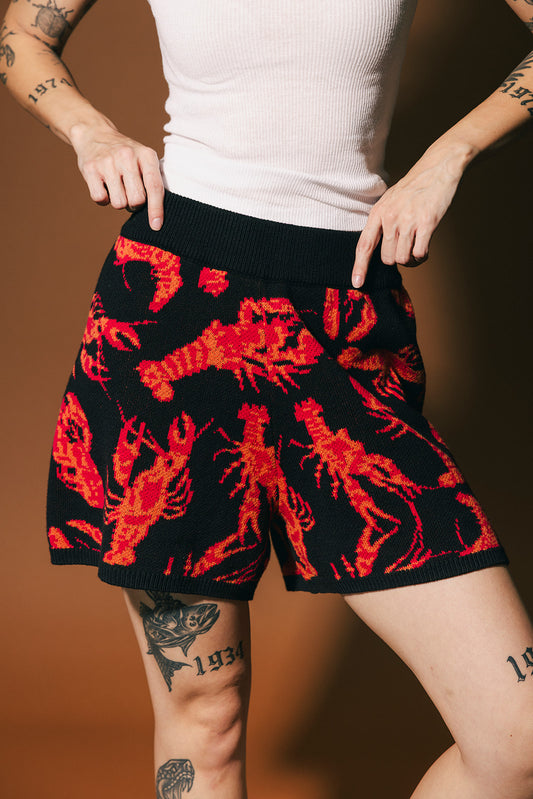You’re My Lobster Knit Shorts