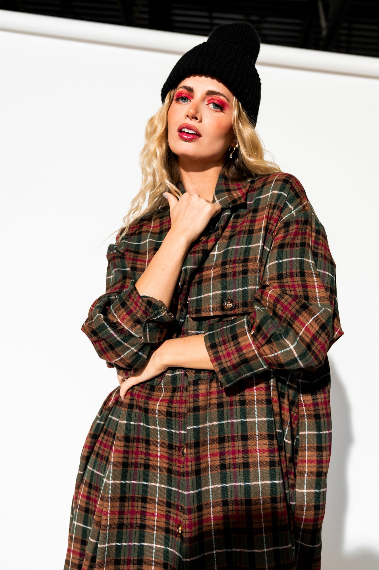 Grunge Goddess Flannel in Edgy Plaid