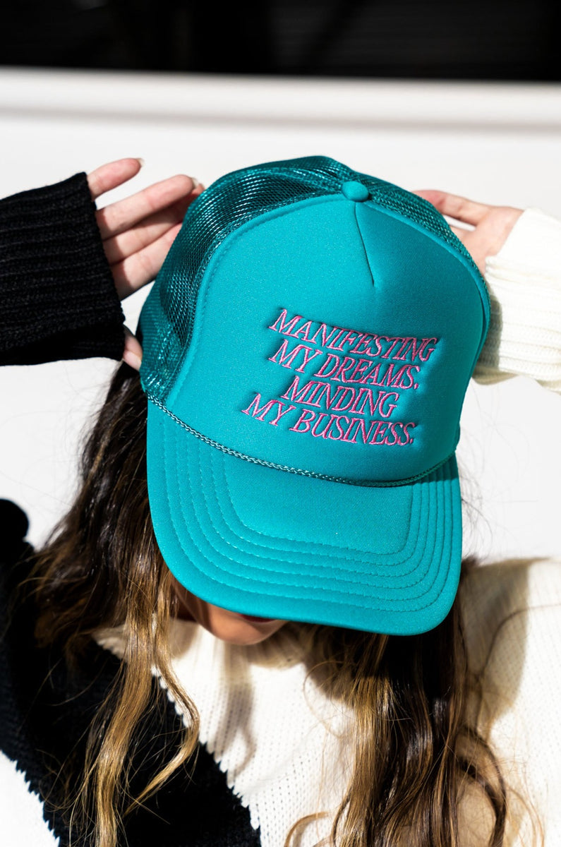 Manifesting My Dreams Trucker Hat Dressed in Lala