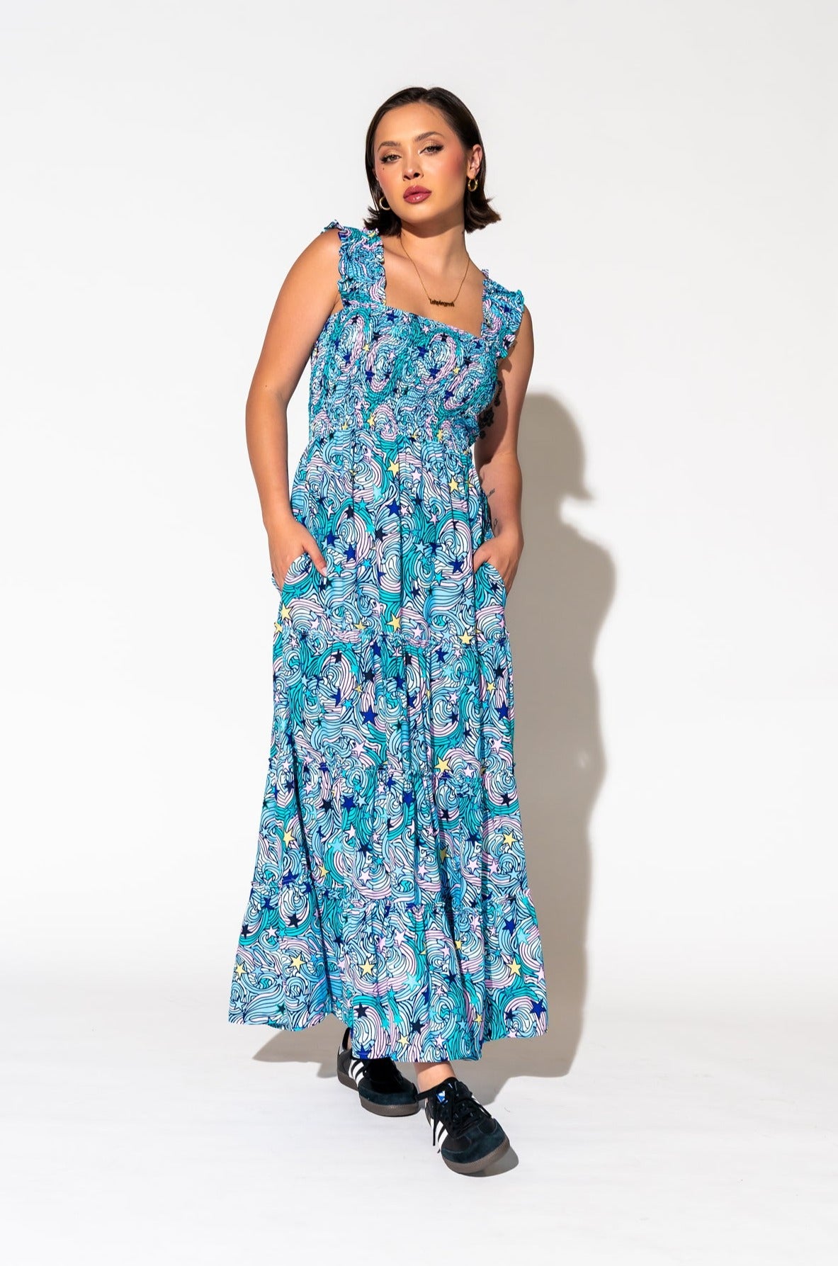 Rulebreaker Smocked Dress in Wonder Girl