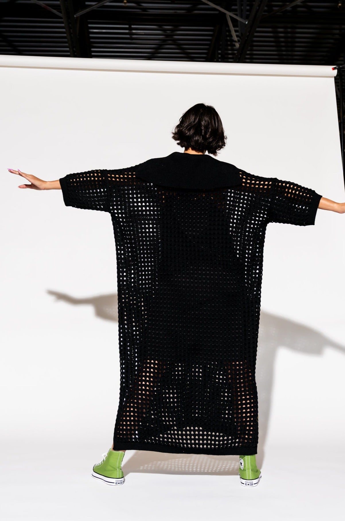 Be Bold Oversized Knit Dress + Slip in Black