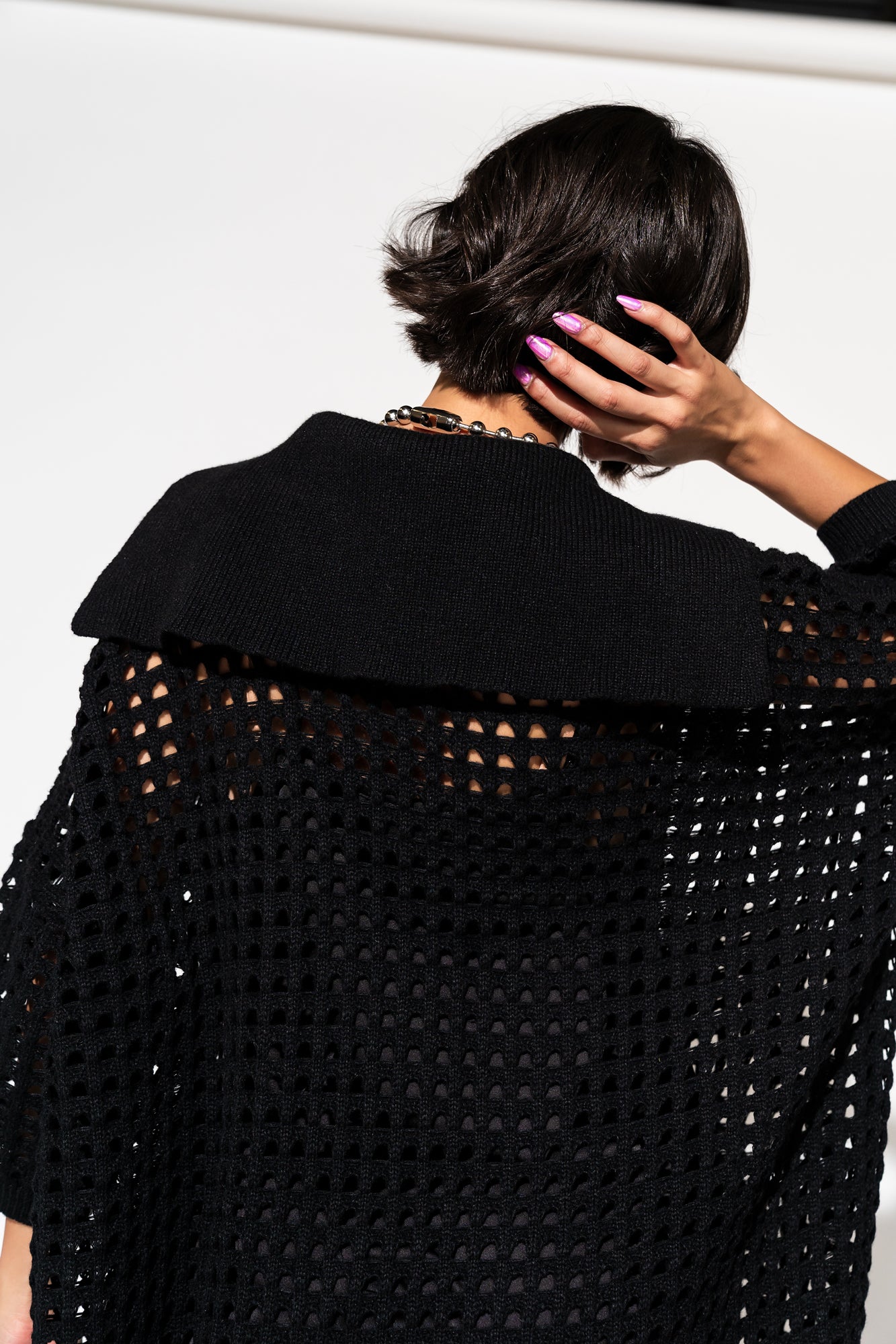 Be Bold Oversized Knit Dress + Slip in Black