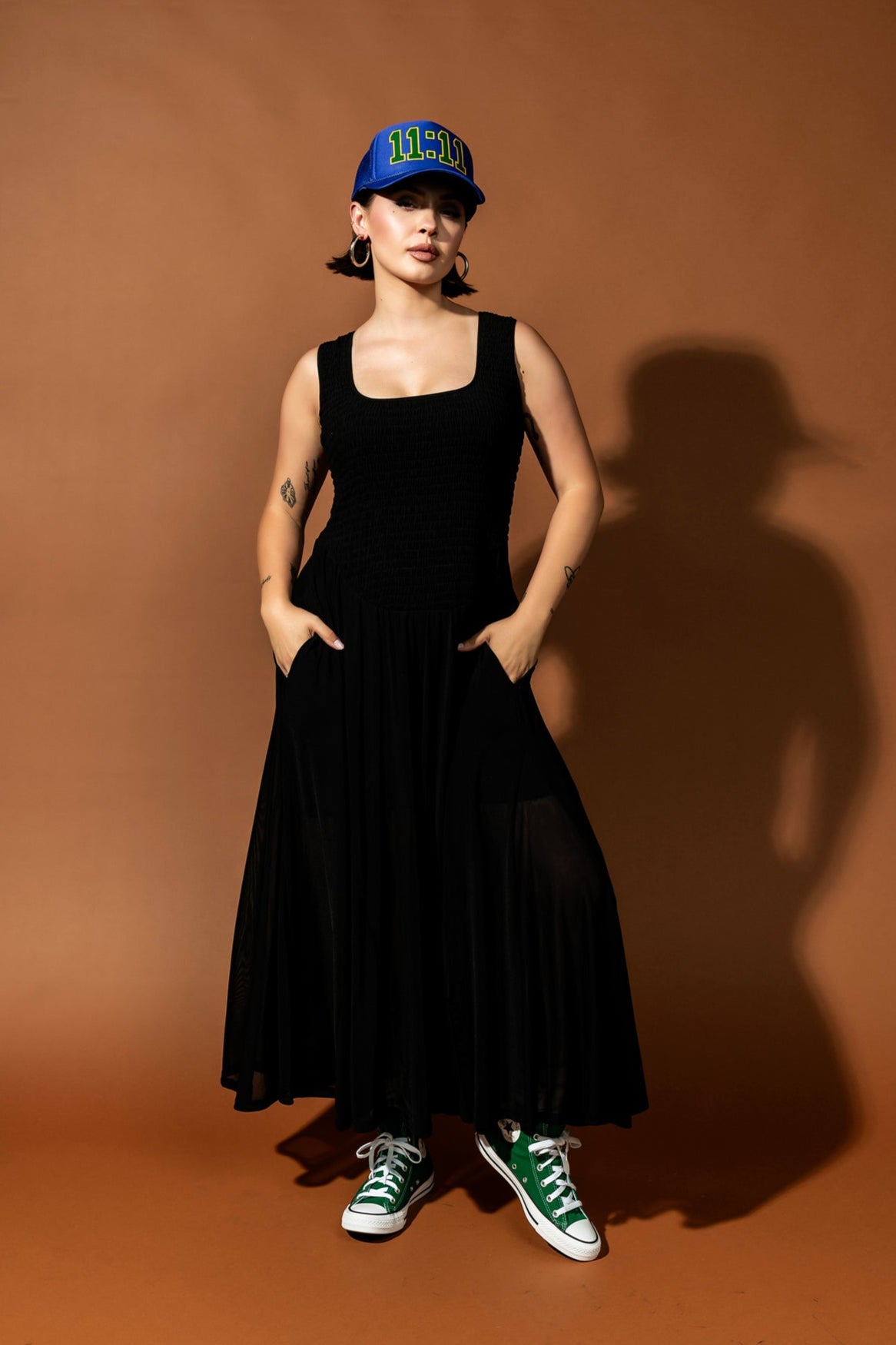 Vixen with a Vendetta Mesh Smocked Dress