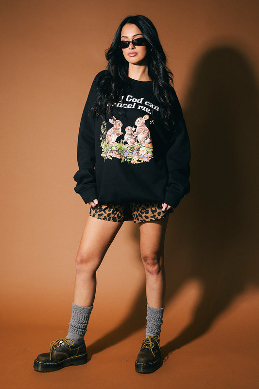 It's Not That Serious Oversized Bunny Pullover