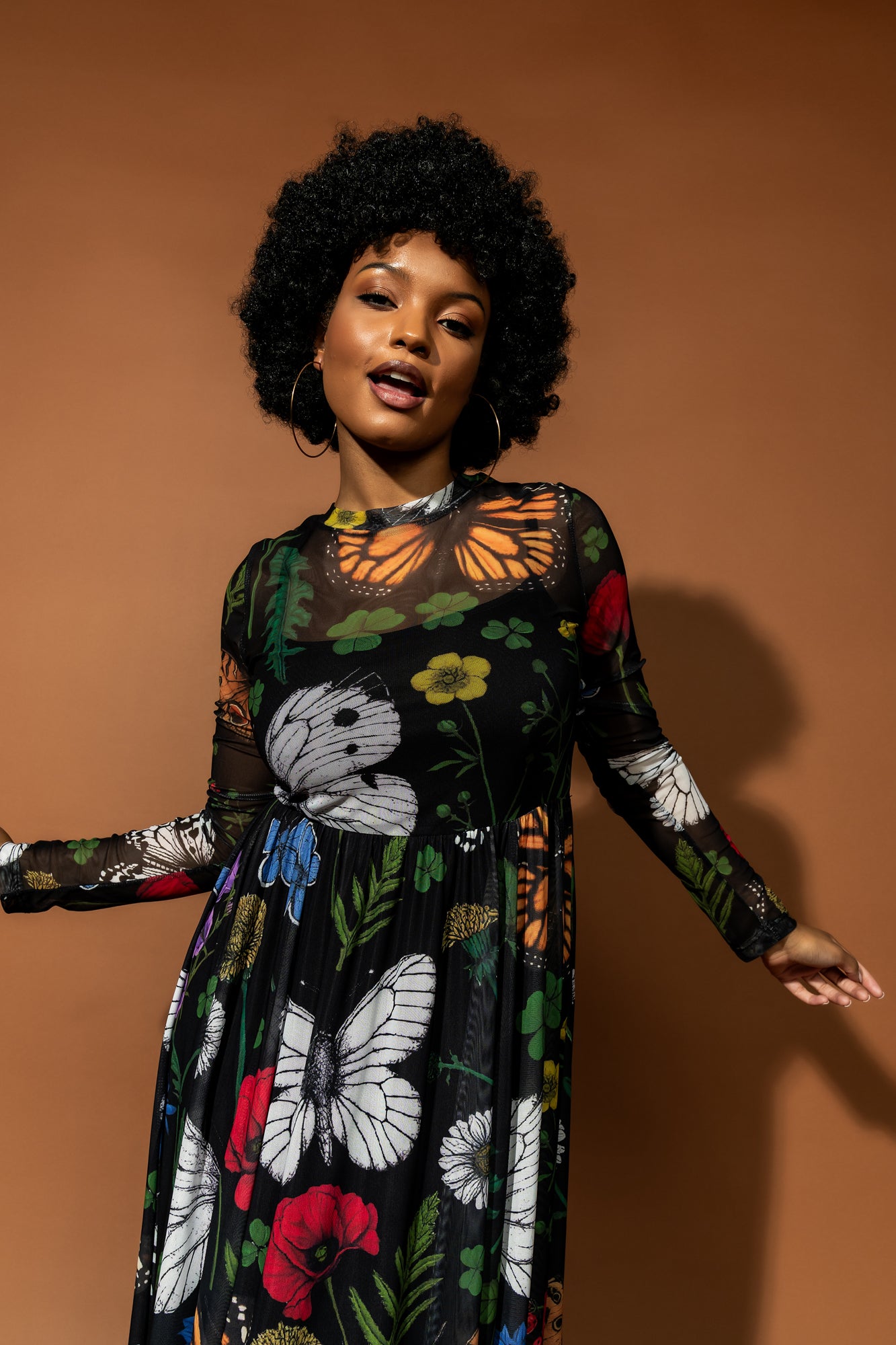 More You Mesh Maxi Dress in Folklore Florals