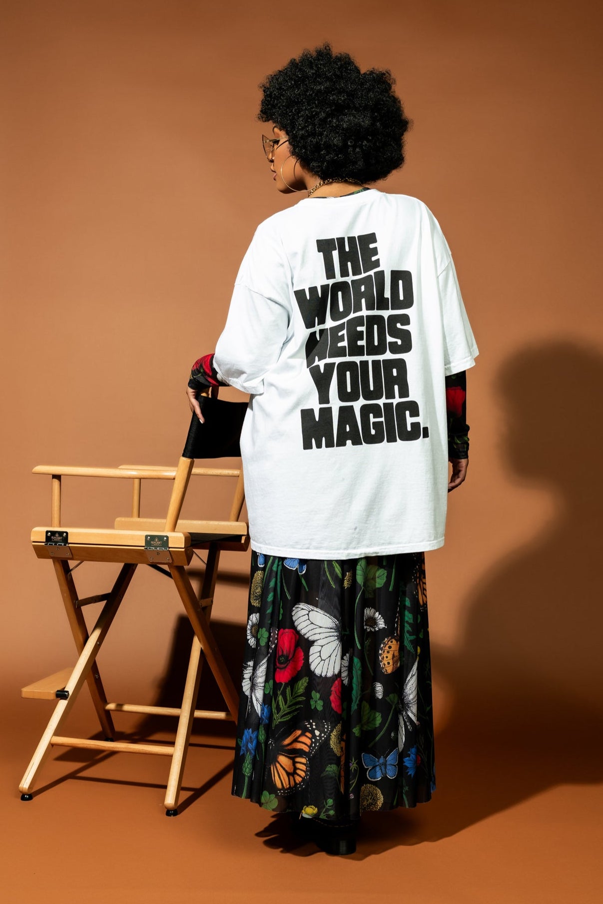 The World Needs Your Magic Oversized Tee in White