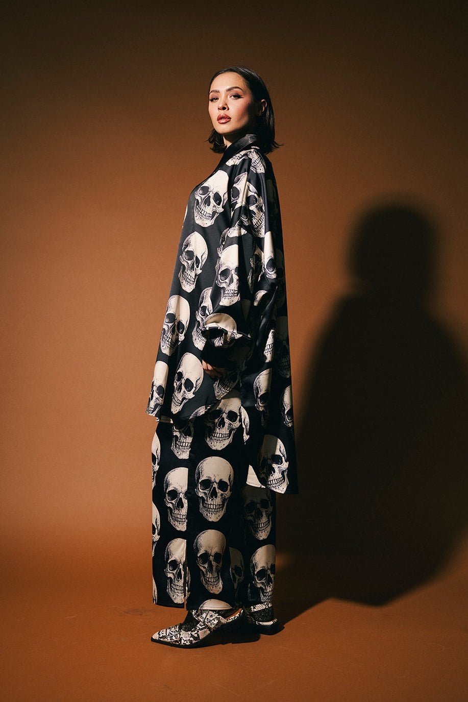 Bad to the Bone Posh Satin Playsuit - Dressed in Lala