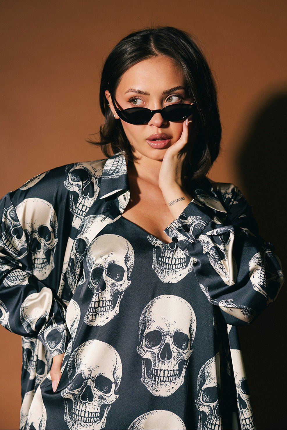 Bad to the Bone Satin Dress + Duster Set - Dressed in Lala