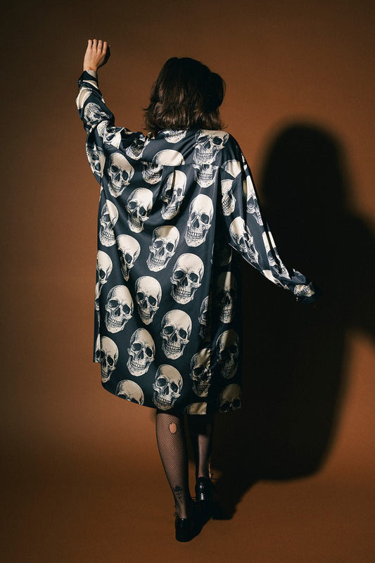 Bad to the Bone Satin Dress + Duster Set - Dressed in Lala