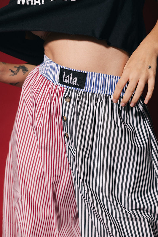 Balloon Leg Boxer Pants in Stripe Me Crazy - Dressed in Lala