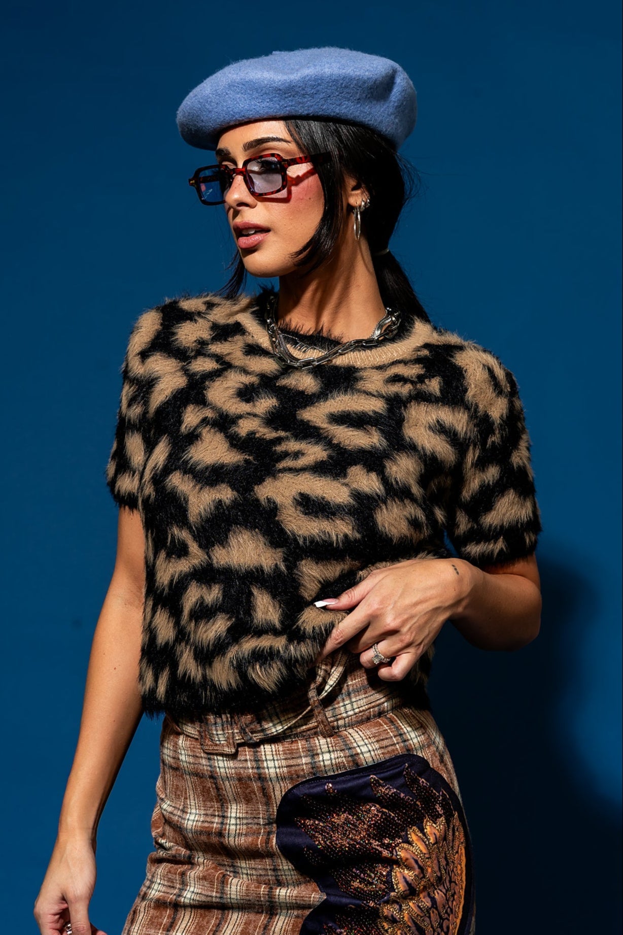 Be Proud Of Yourself Fuzzy Knit Top in Leopard - Dressed in Lala