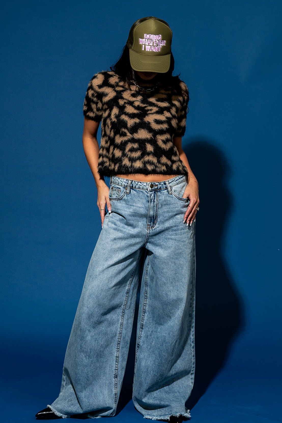 Be Proud Of Yourself Fuzzy Knit Top in Leopard - Dressed in Lala