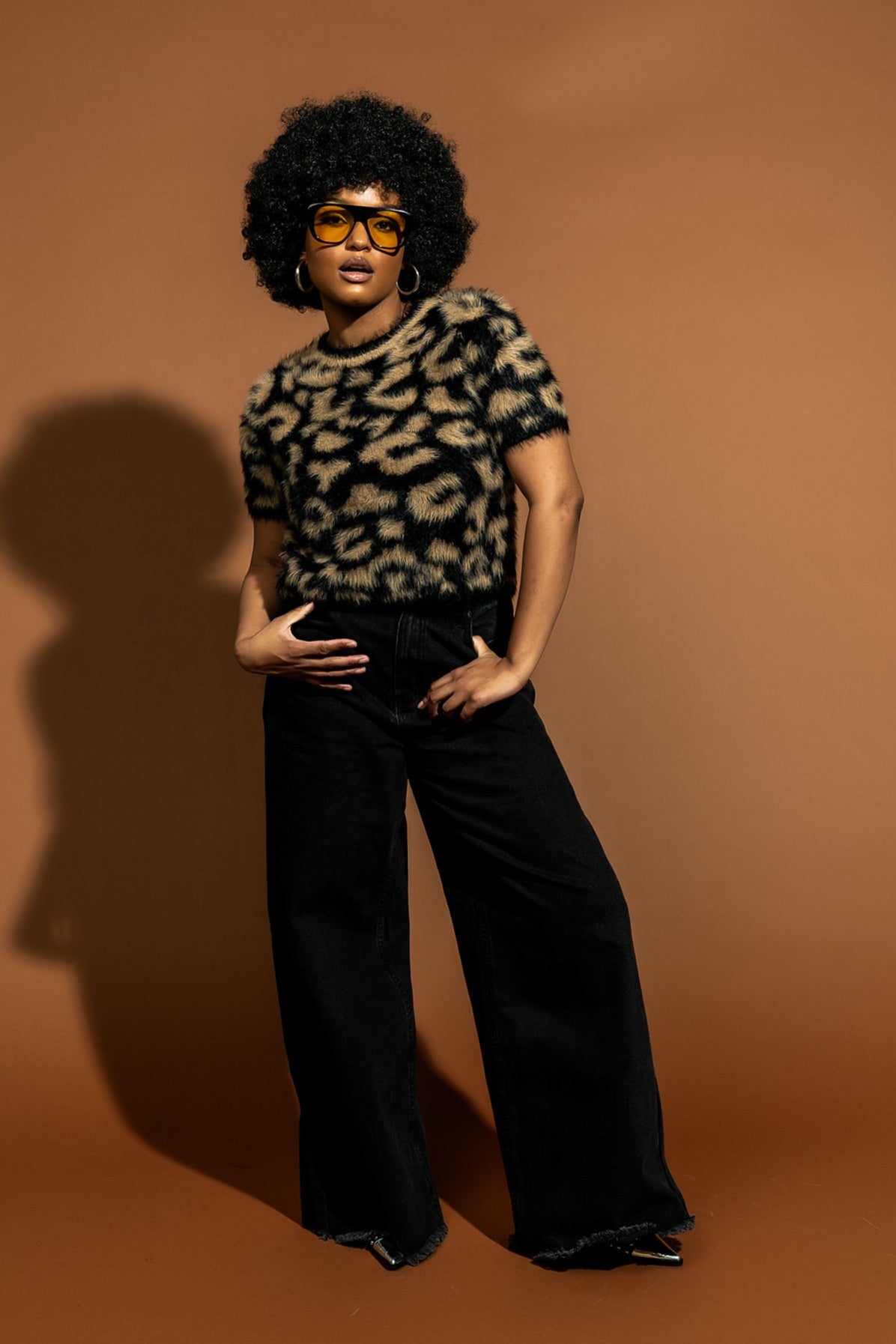 Be Proud Of Yourself Fuzzy Knit Top in Leopard - Dressed in Lala