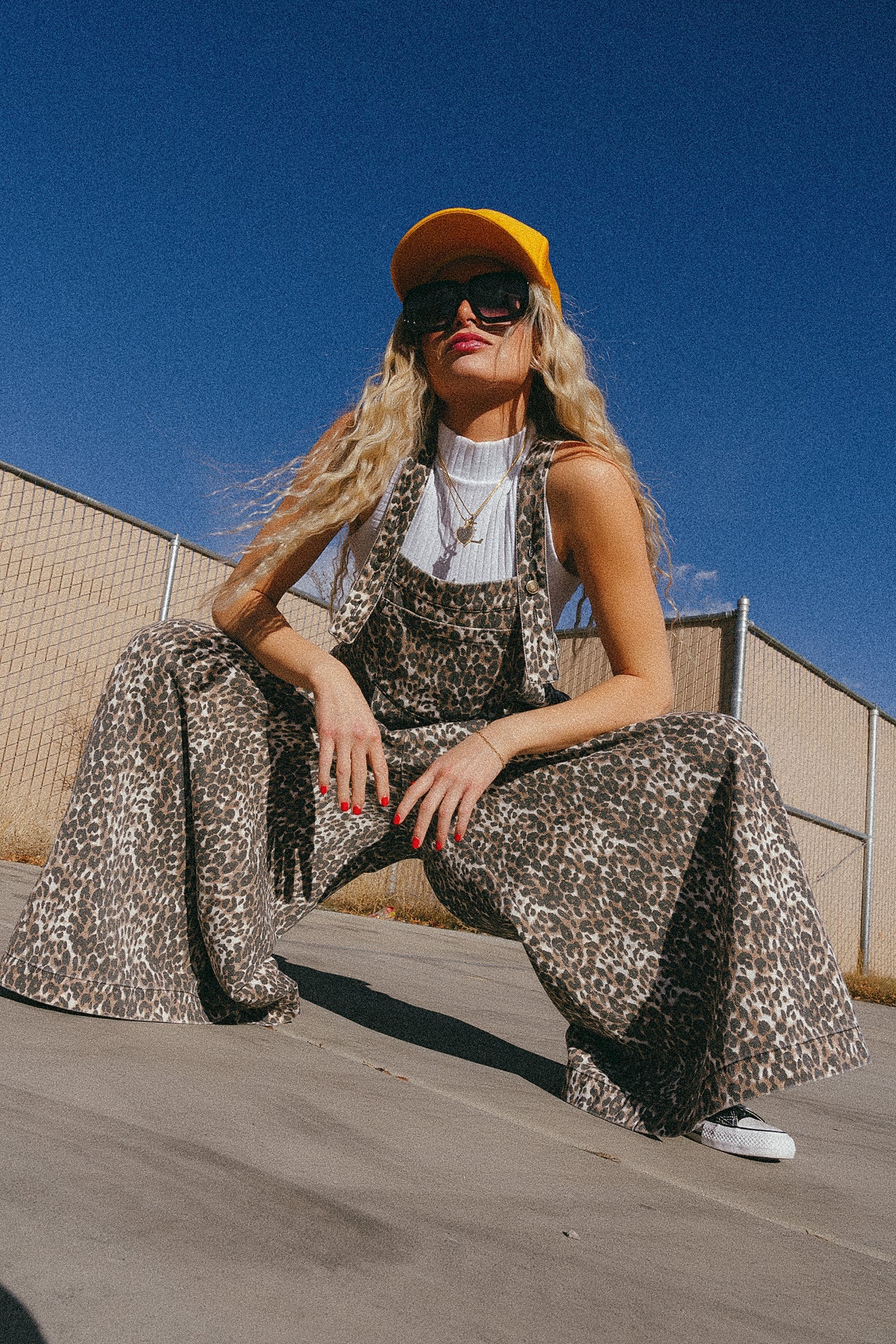 Big Feelings Oversized Denim Overalls in Vintage Leopard - Dressed in Lala