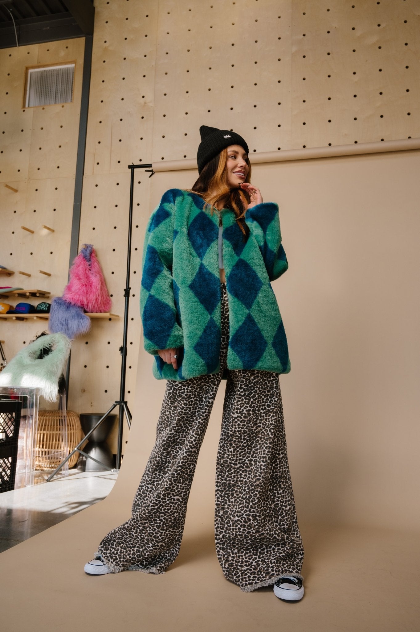 Blue Cosmos Faux Fur Coat - Dressed in Lala