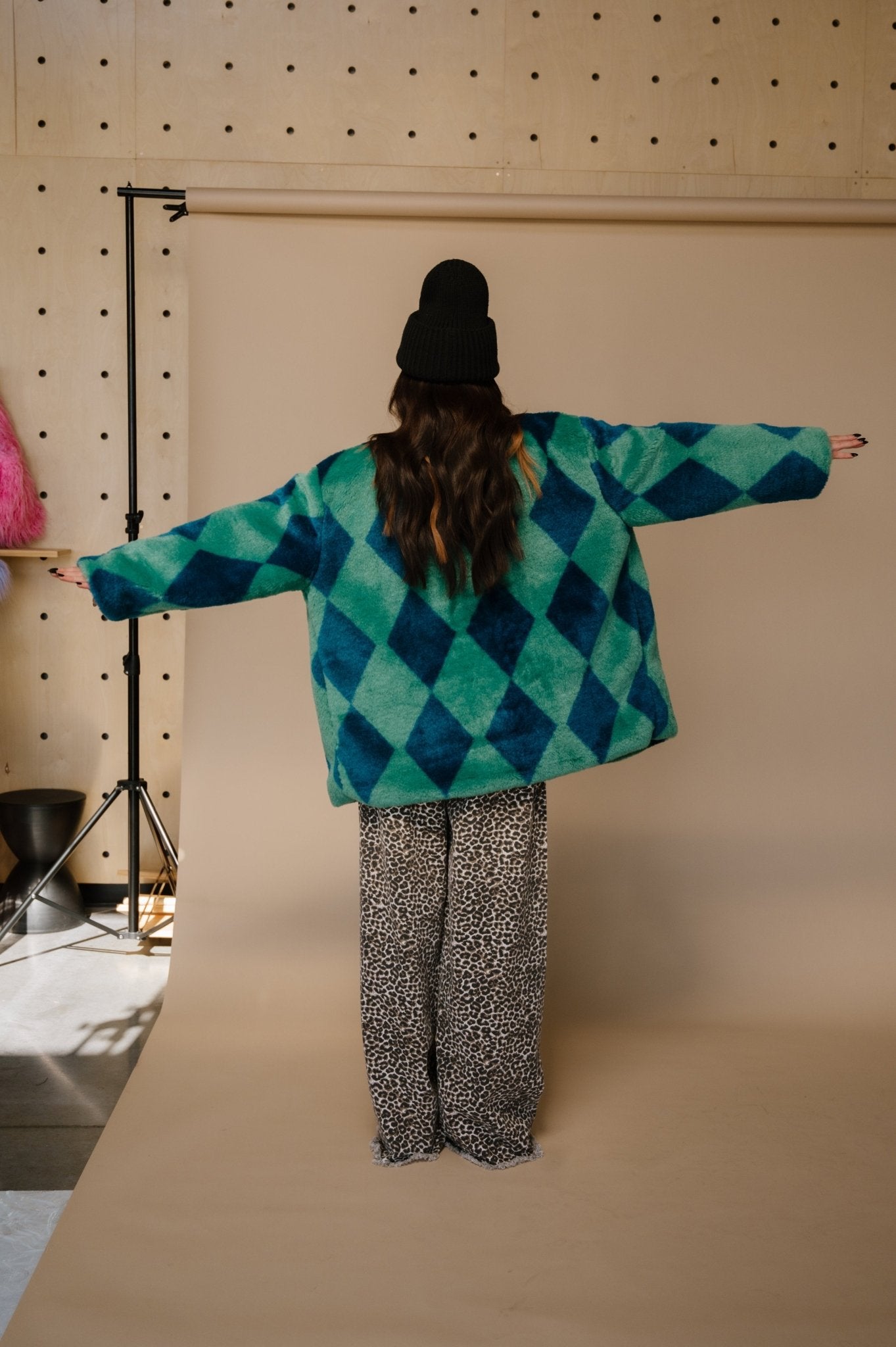 Blue Cosmos Faux Fur Coat - Dressed in Lala