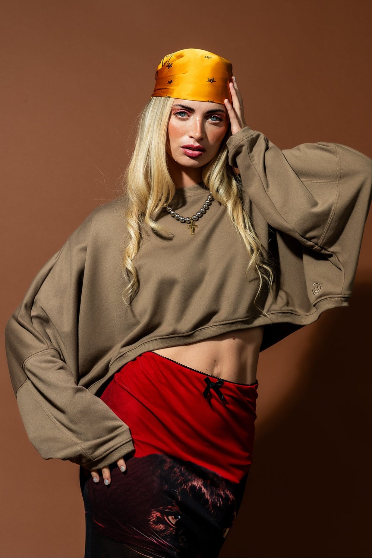 Brat Cropped Pullover in Moody Fog - Dressed in Lala