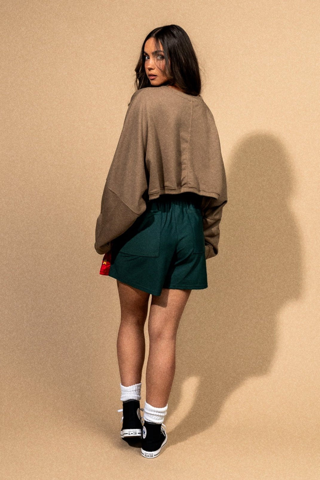 Brat Cropped Pullover in Moody Fog - Dressed in Lala