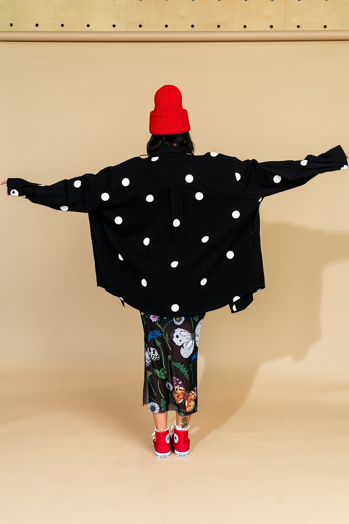 Cause a Scene Shirt Jacket in Polka Dot - Dressed in Lala