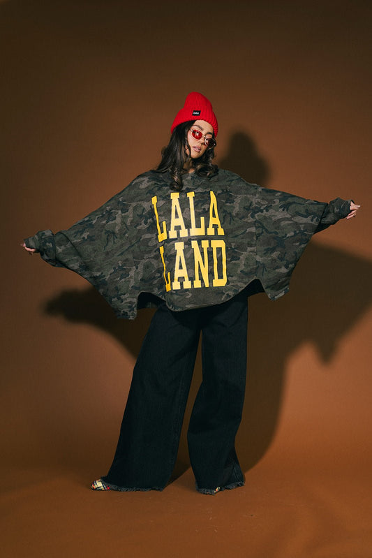 College Dropout Oversized Sweatshirt in Camo - Dressed in Lala