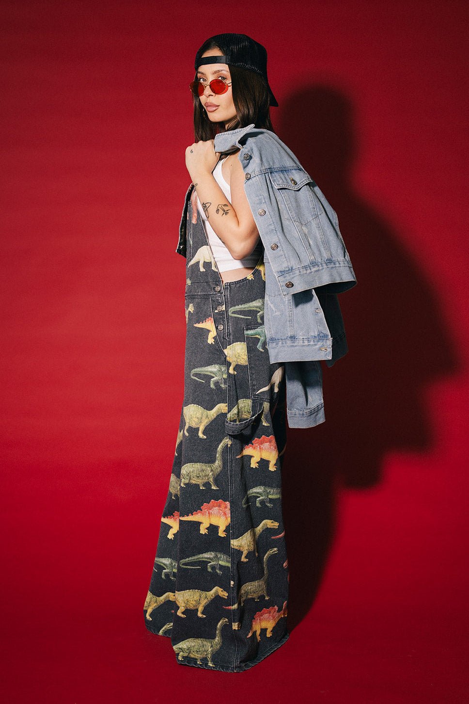 Dino Delirium Wide Leg Workwear Overalls - Dressed in Lala