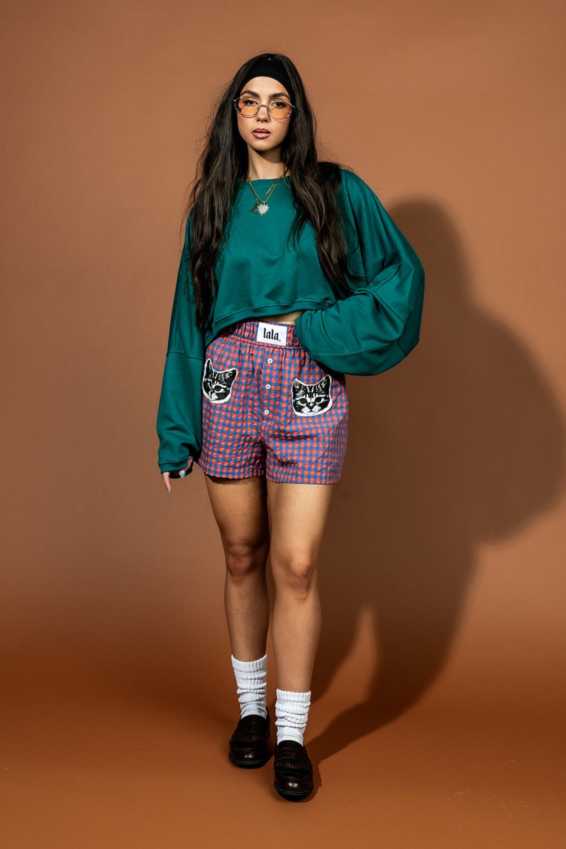 Don’t Call Me Kitty Seersucker Gingham Boxer Shorts - Dressed in Lala