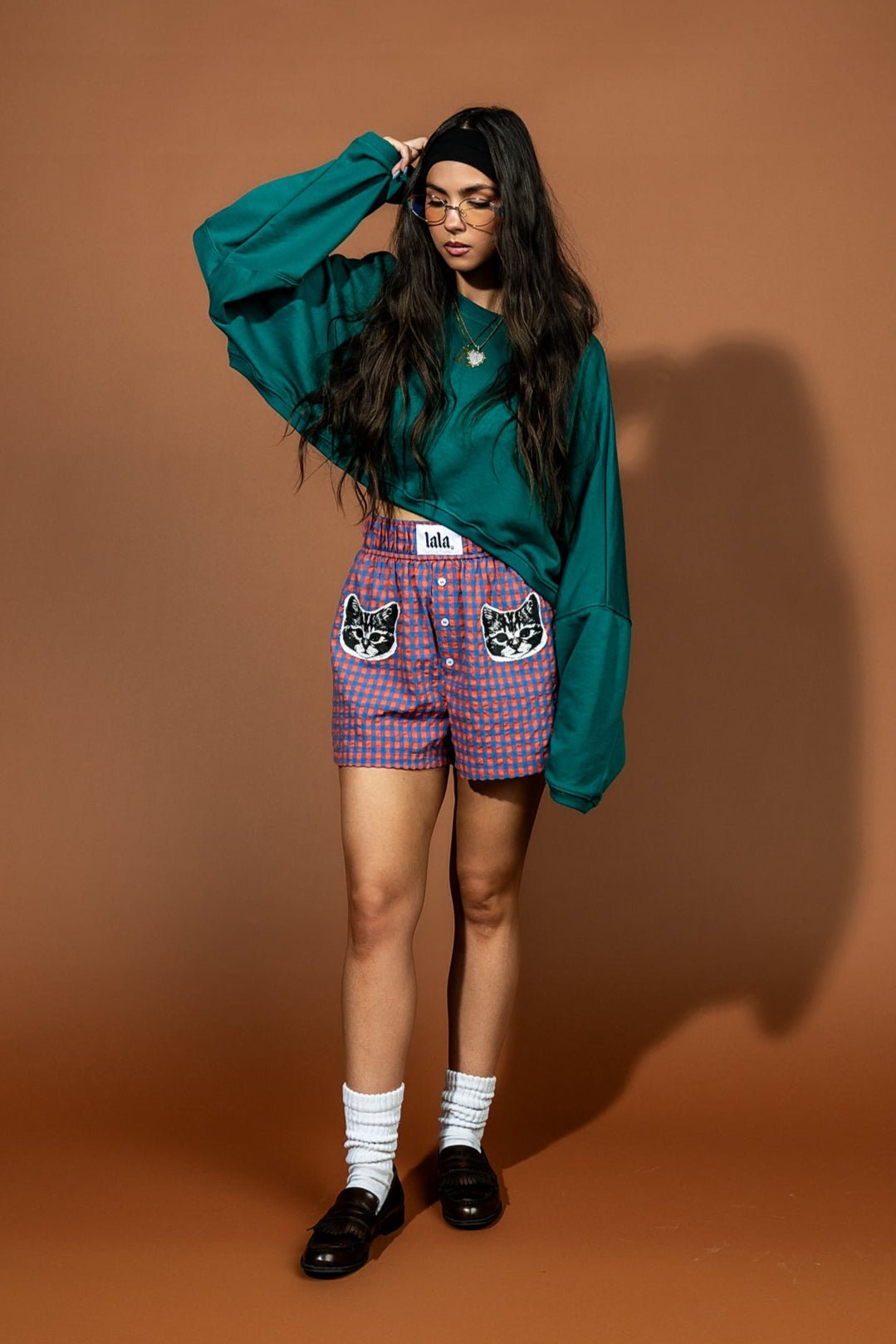 Don’t Call Me Kitty Seersucker Gingham Boxer Shorts - Dressed in Lala