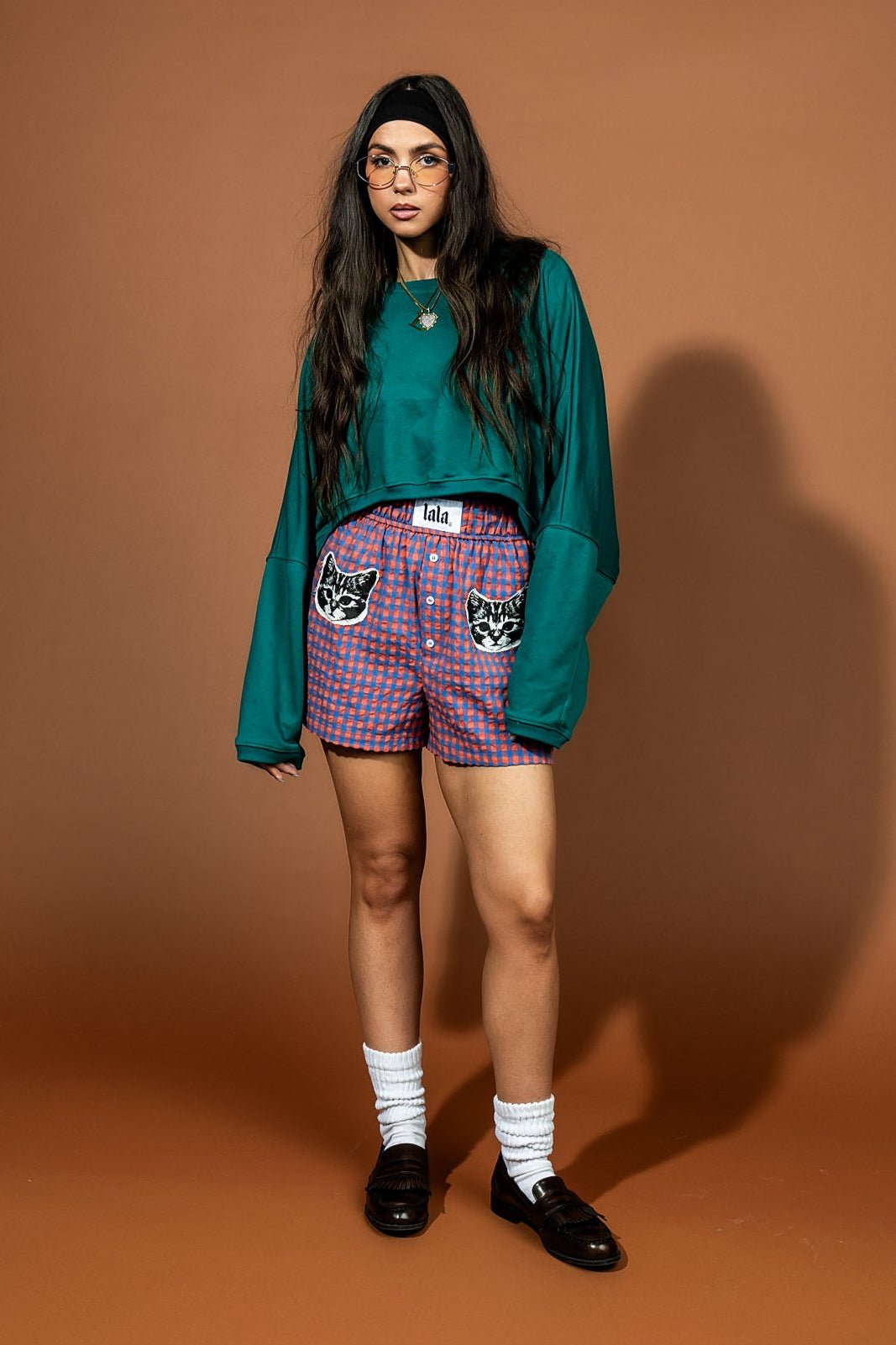 Don’t Call Me Kitty Seersucker Gingham Boxer Shorts - Dressed in Lala
