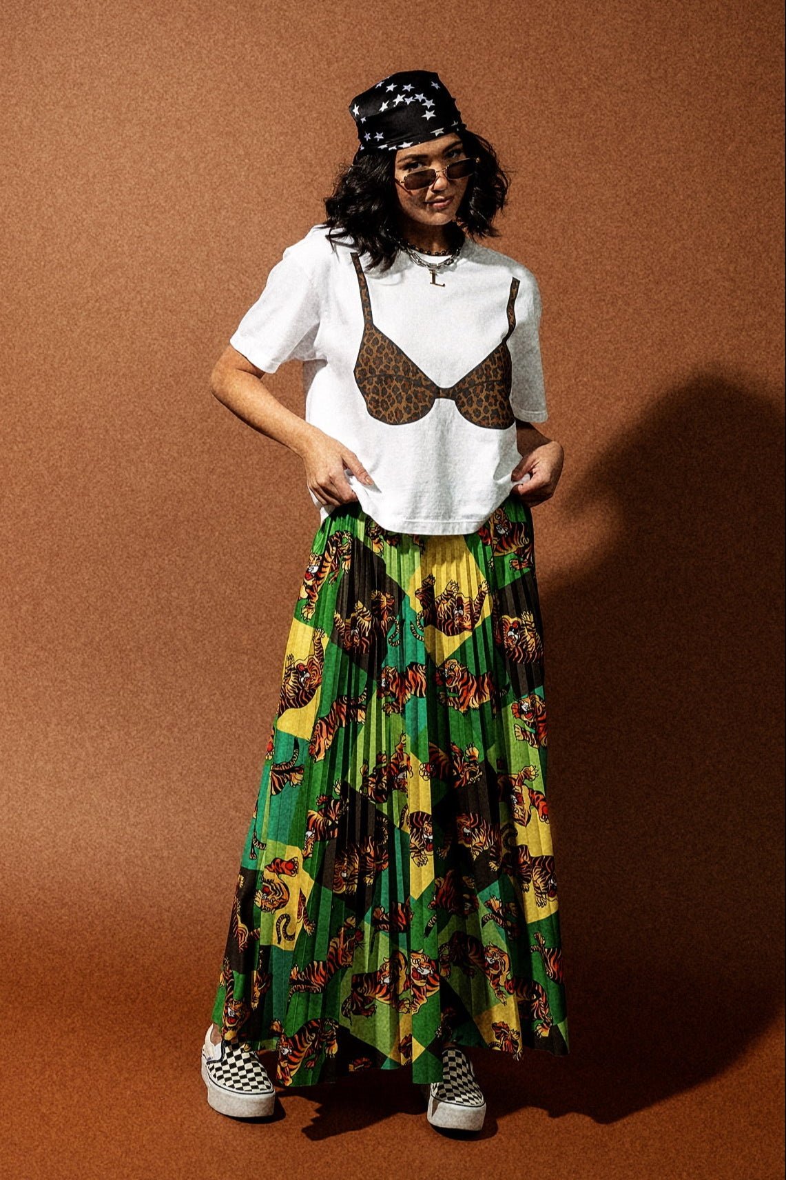 Don't Let Them Tame You Harlequin Pleated Midi Skirt - Dressed in Lala