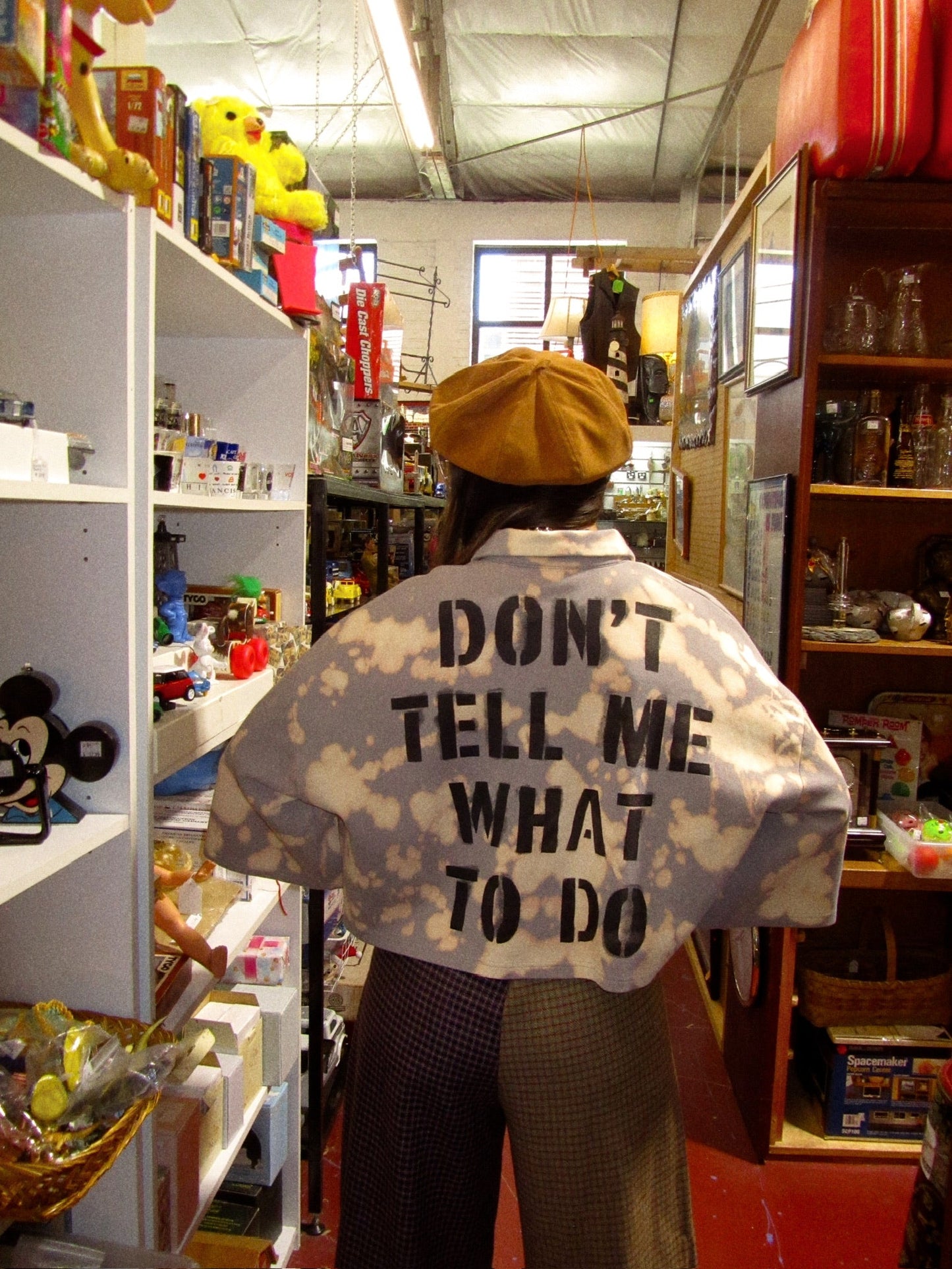 Don't Tell Me What To Do Bleached Cropped Polo - Dressed in Lala