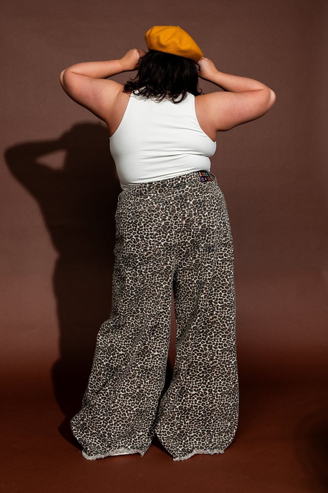 Effortlessly Cool Wide Leg Denim in Worn - In Leopard - Dressed in Lala
