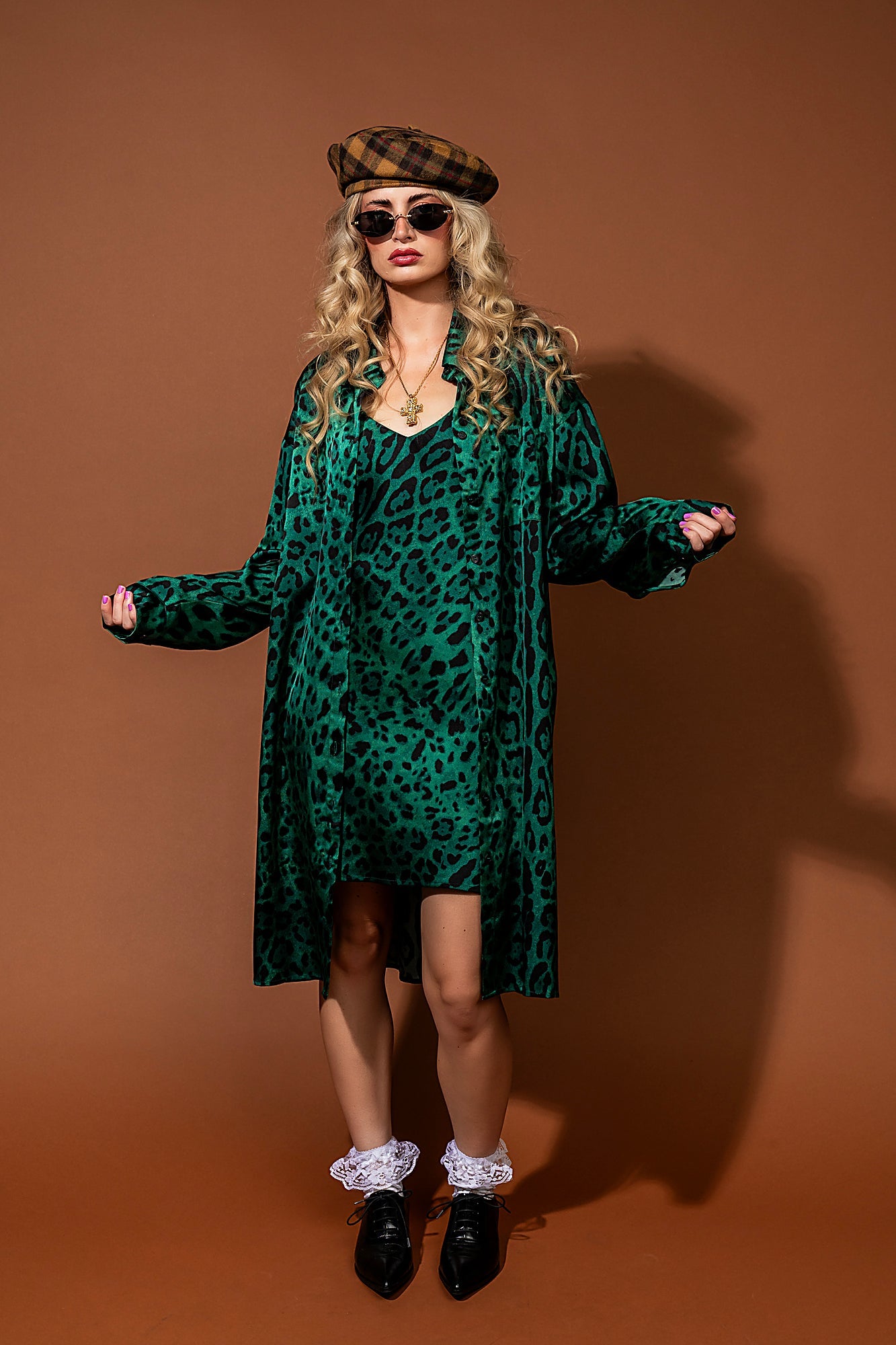Emerald City Satin Dress + Duster Set - Dressed in Lala