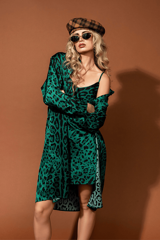 Emerald City Satin Dress + Duster Set - Dressed in Lala