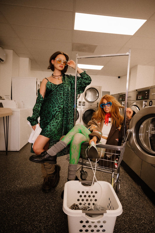 Emerald City Satin Dress + Duster Set - Dressed in Lala