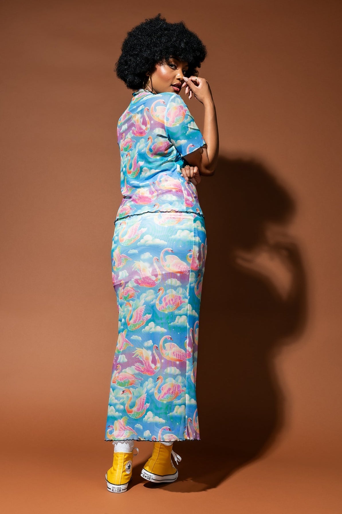 Enchantress Mesh Skirt in Rainbow Swan Rodeo - Dressed in Lala