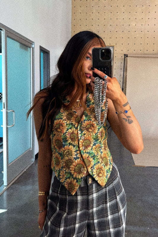 Feels Like Sunshine Jacquard Waistcoat Vest - Dressed in Lala
