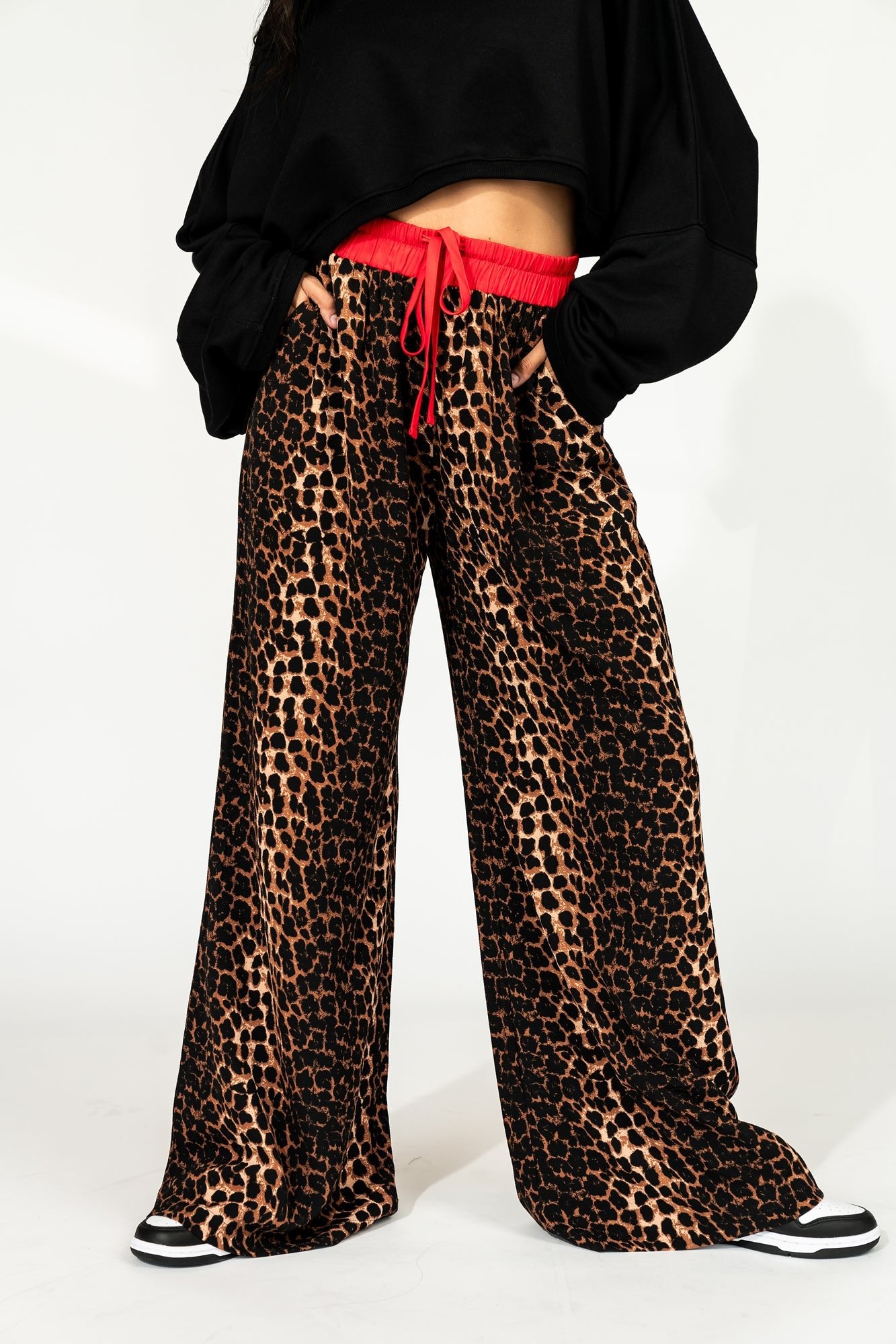 Feline Fierce Wide Leg Leopard Pants - Dressed in Lala