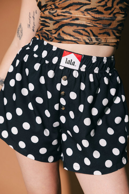 Gemini Moon Polka Dot Boxer Shorts - Dressed in Lala