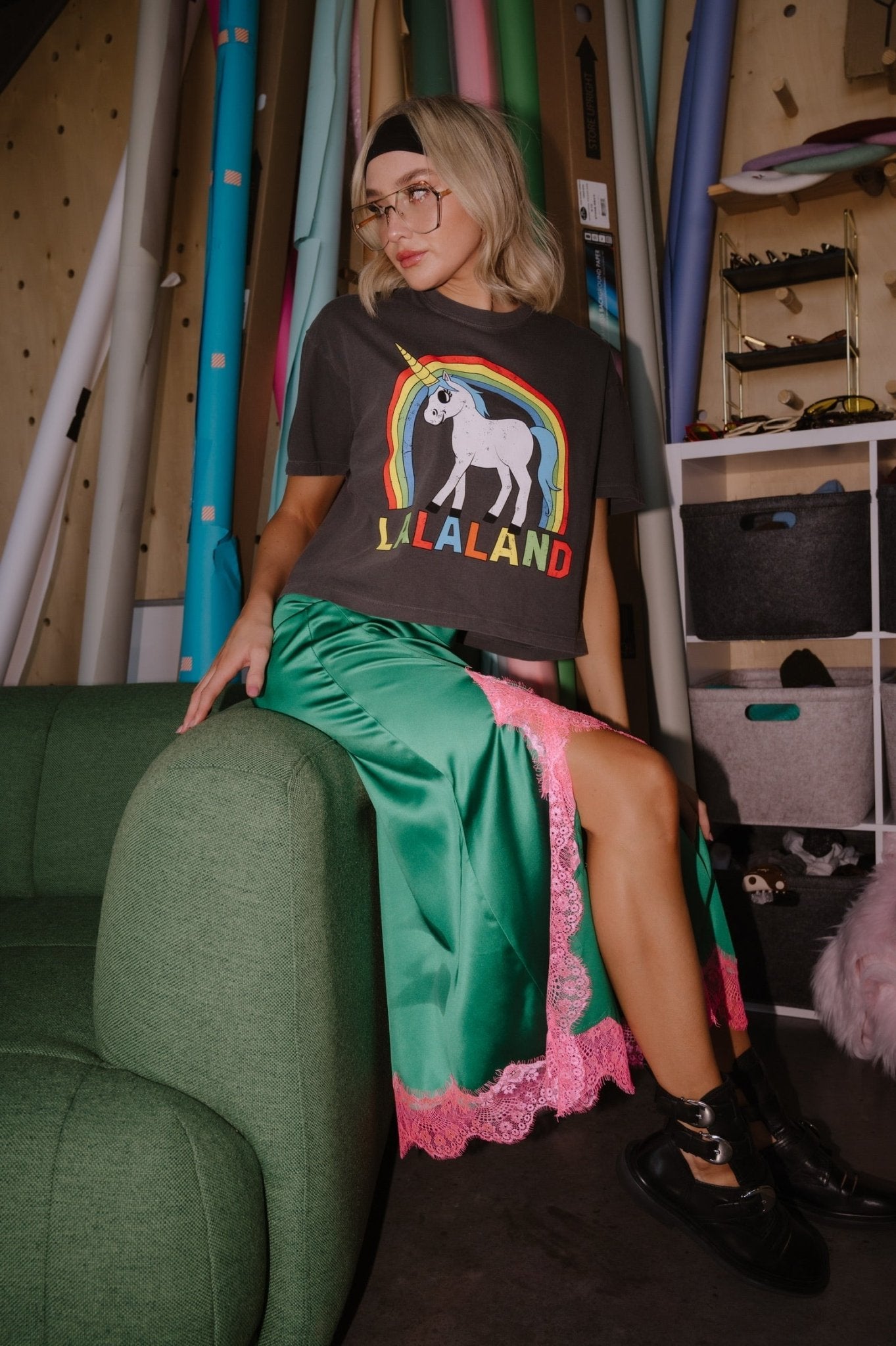 Greetings From Lalaland Unicorn Boxy Tee - Dressed in Lala