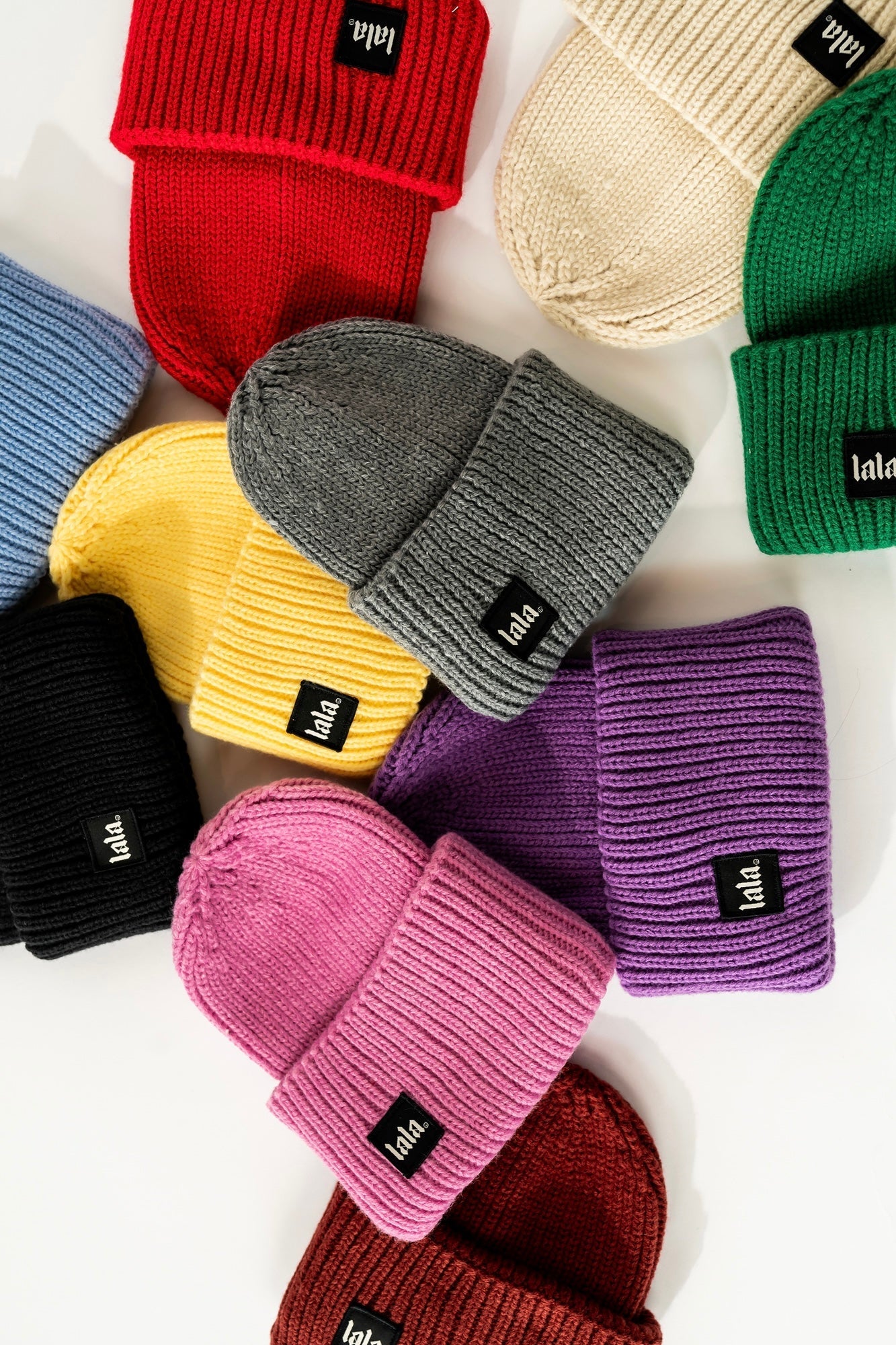 Grunge Chic Label Beanie in Cherry Red - Dressed in Lala
