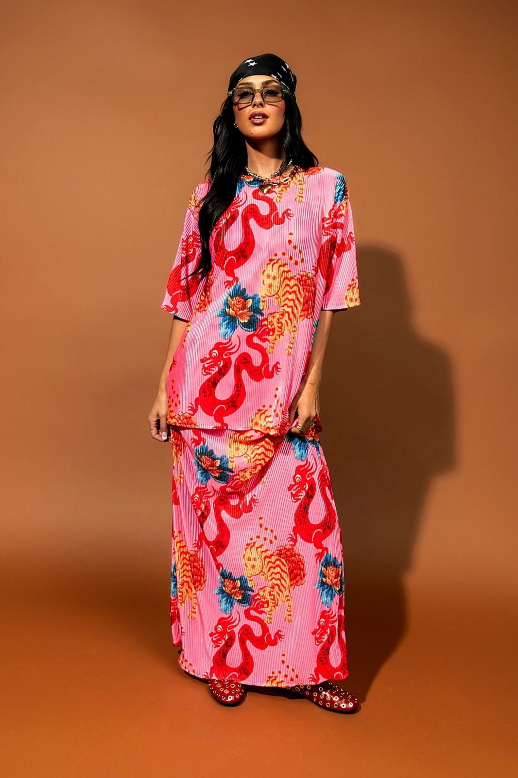 Grunge Girl Plisse Set in Year of the Dragon - Dressed in Lala