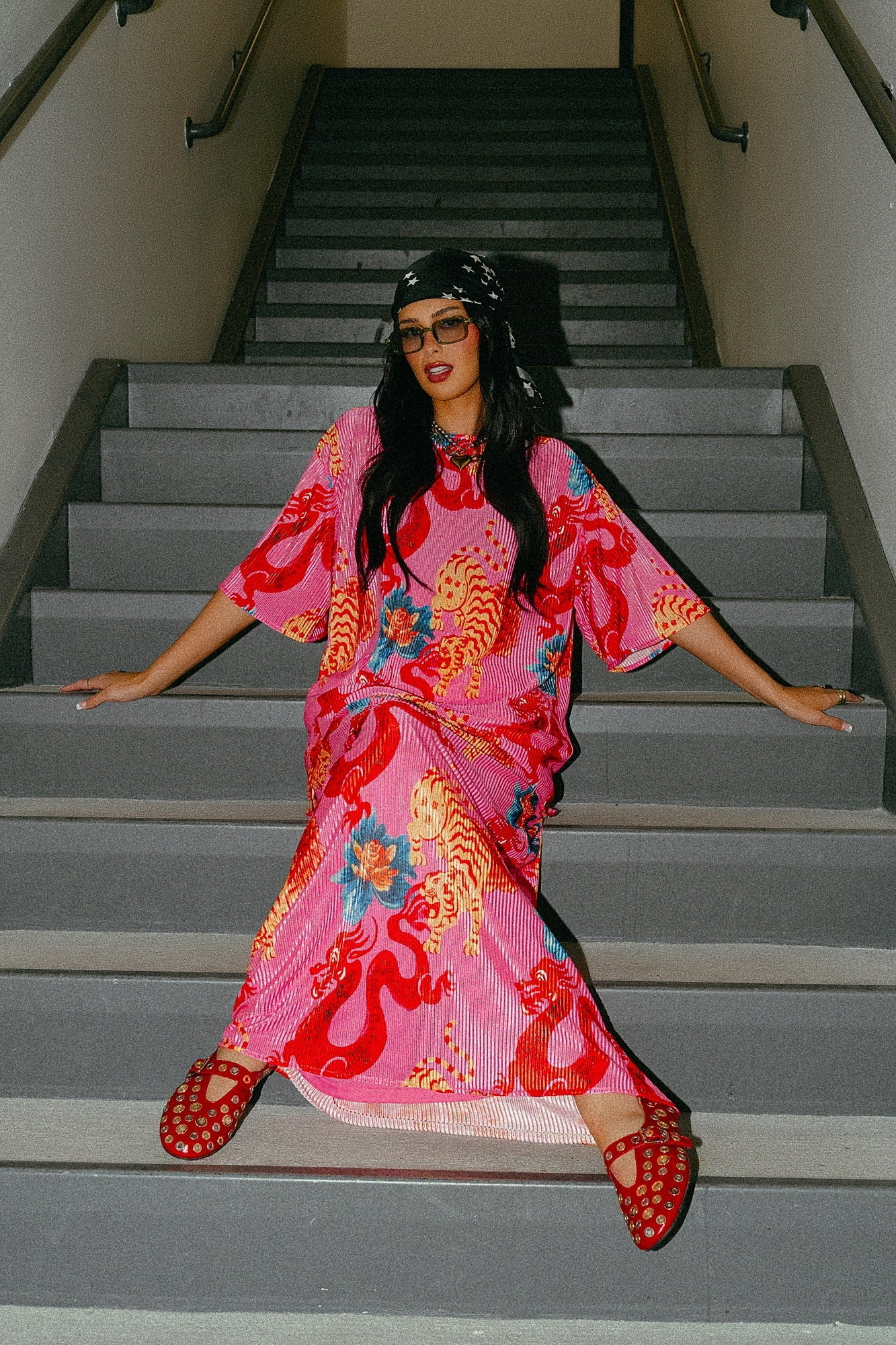 Grunge Girl Plisse Set in Year of the Dragon - Dressed in Lala