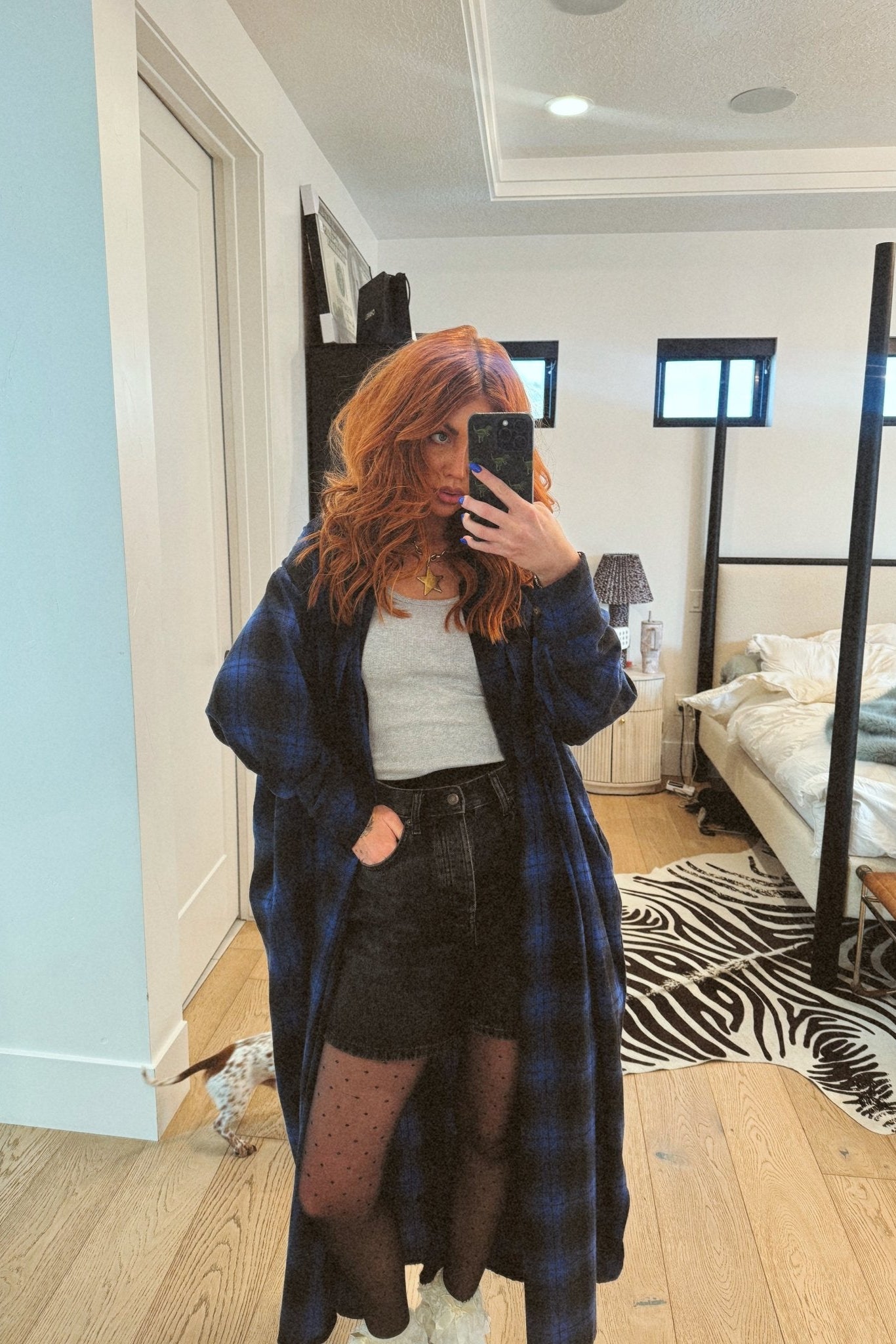 Grunge Goddess Flannel in Cobalt Blue *RESTOCKED* - Dressed in Lala