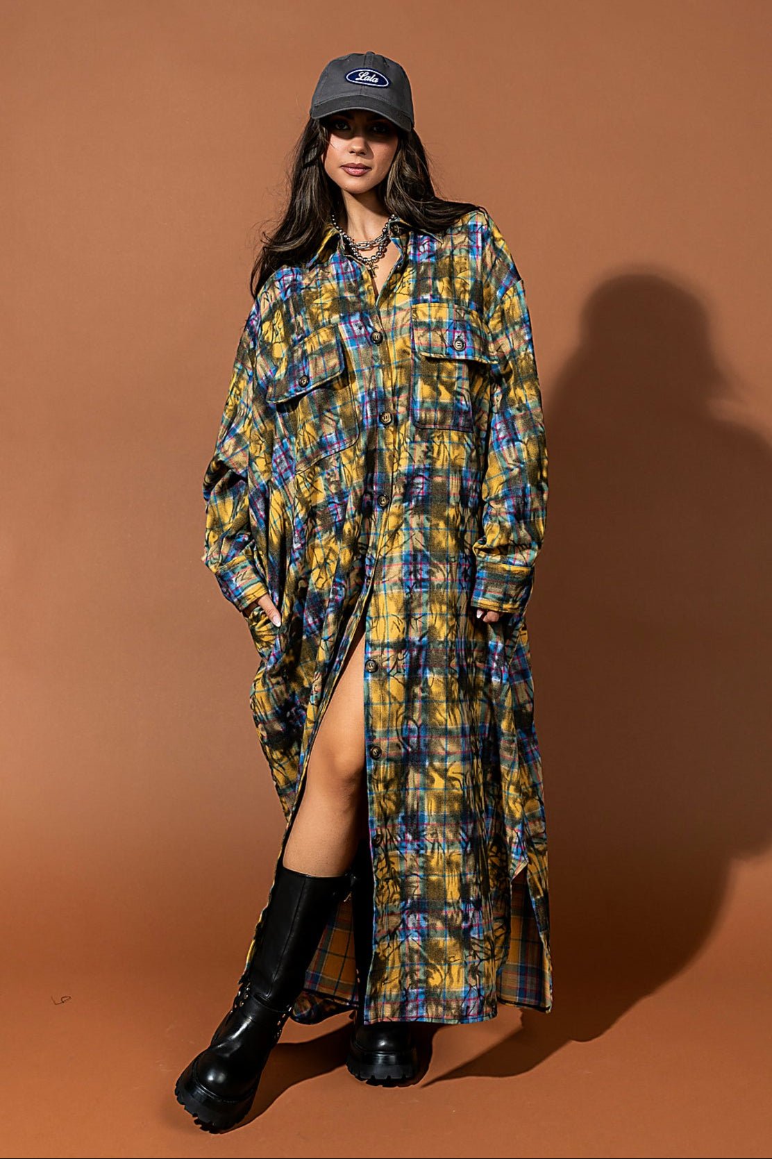 Grunge Goddess Flannel in Mechanic Muse - Dressed in Lala