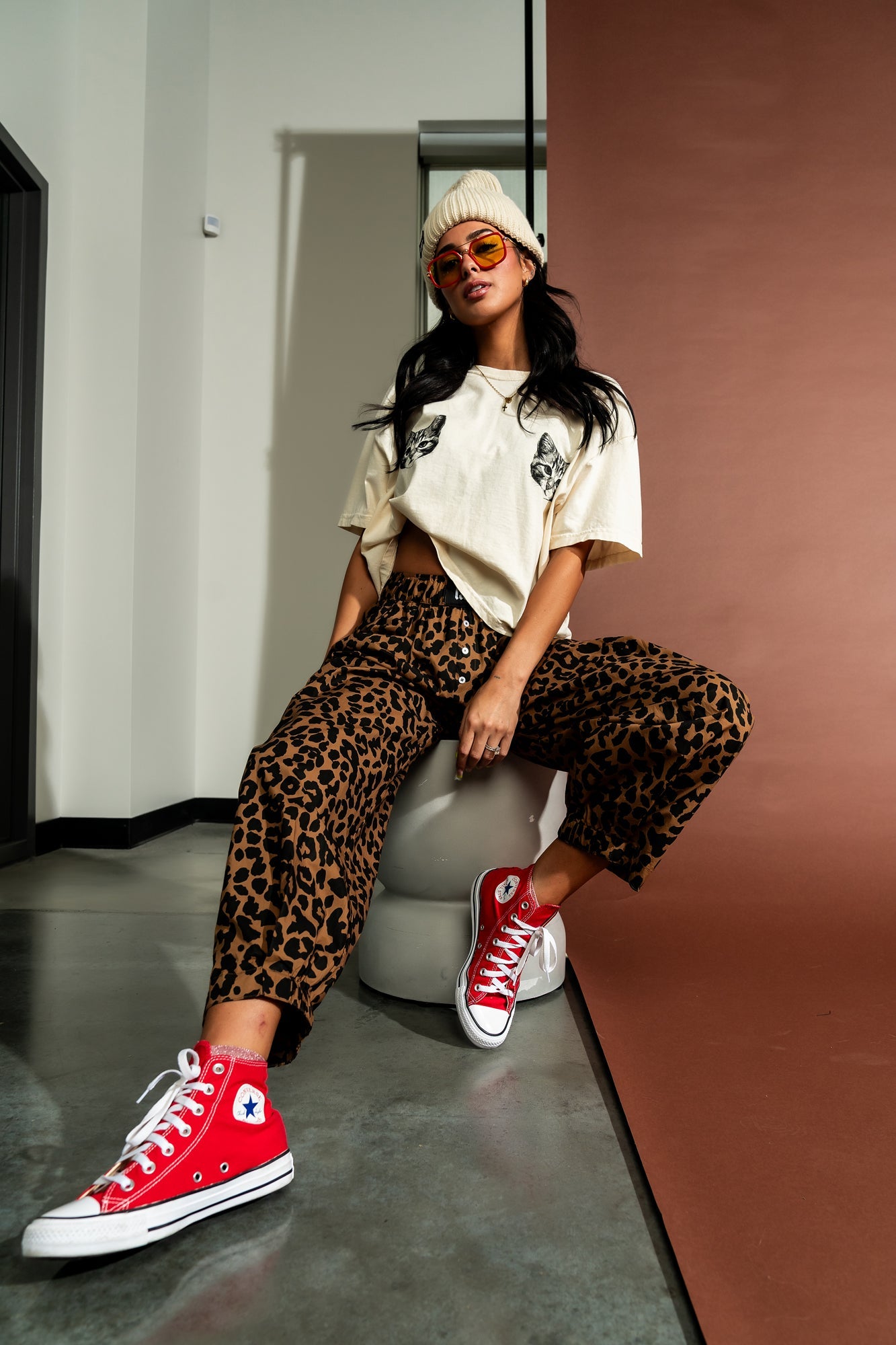 Happy Chance Barrel Leg Boxer Pants - Dressed in Lala