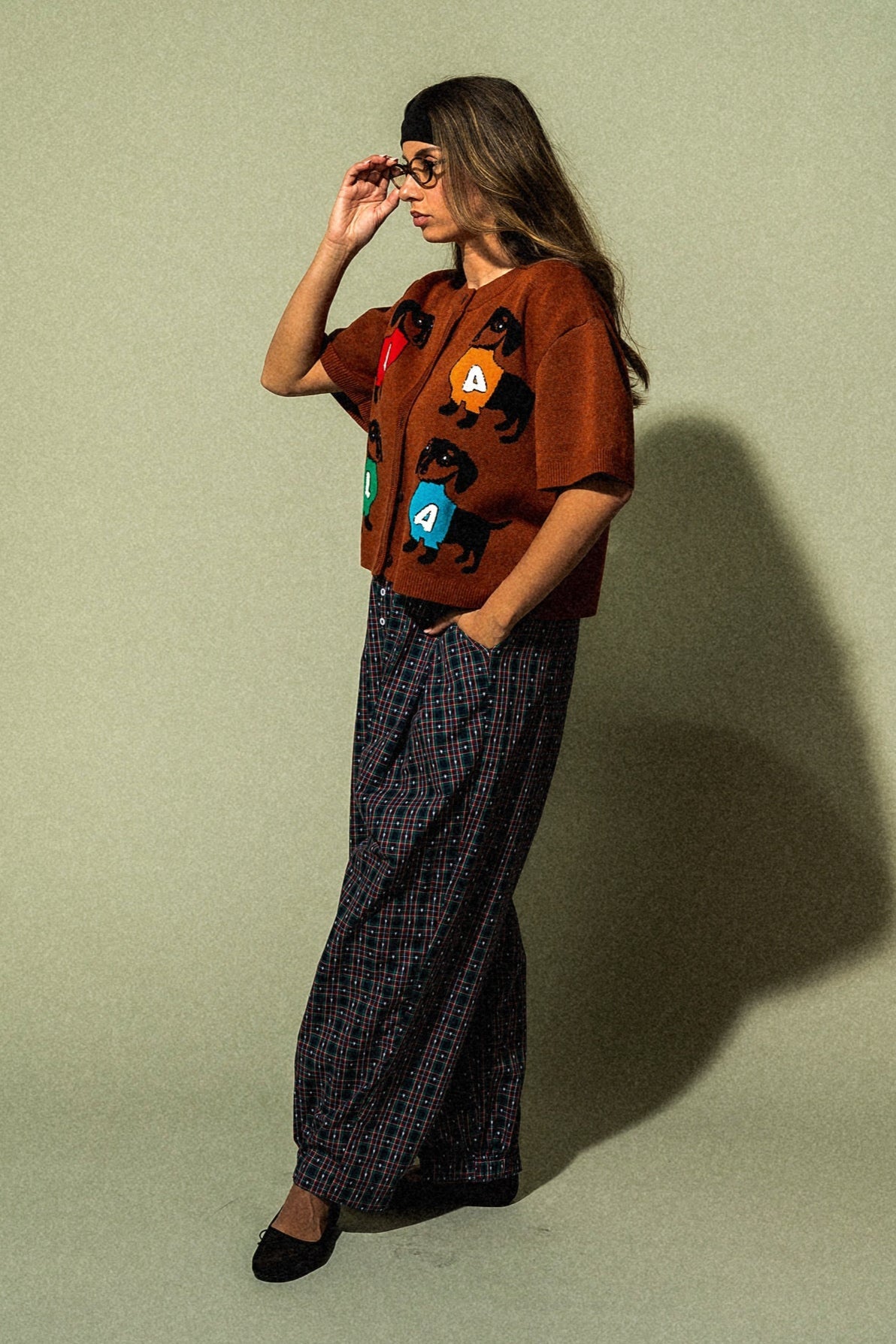 Happy Chance Barrel Leg Boxer Pants in Lots of Love Plaid - Dressed in Lala